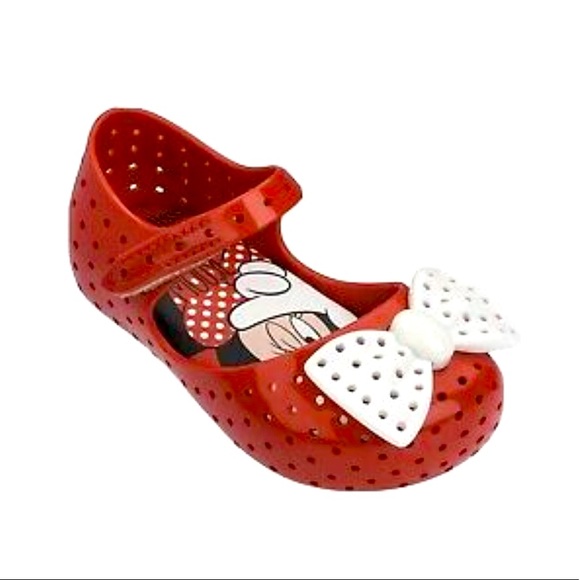 Mini Melissa Shoes Mini Melissa Red Minnie Mouse Bow Shoes Size